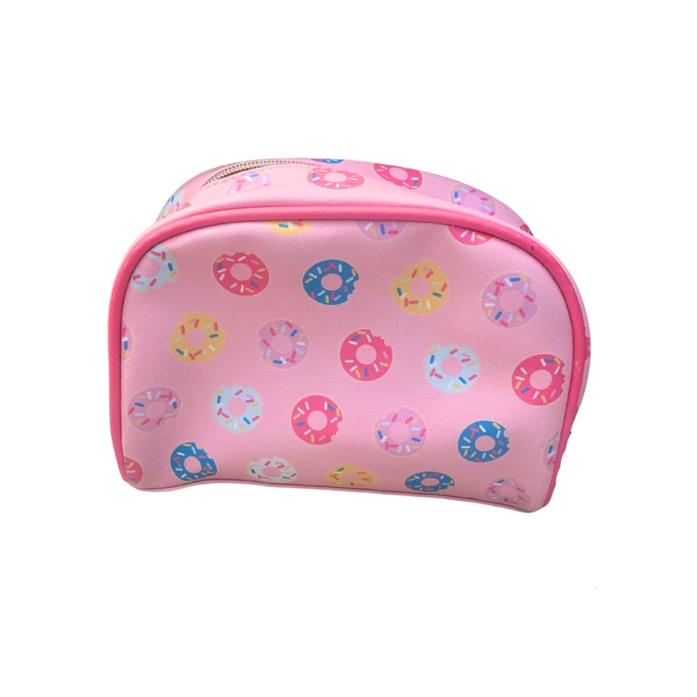 2/$30 NWT Dabney Lee Pink Colorful Donut Makeup Travel Bag Case Dopamine Fun